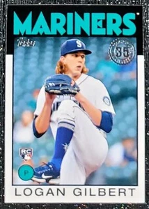 Logan Gilbert 2021 Topps Rookie 86' design Mariners - Picture 1 of 2