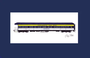 Chesapeake & Ohio Chapel Hill AAPRCO 11""x17"" estampado enmarañado firmado por Andy Fletcher - Imagen 1 de 1