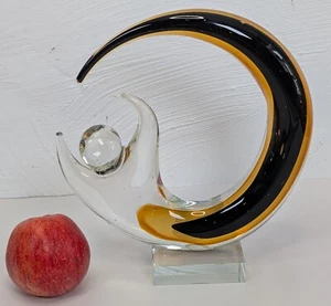 Vintage Murano Abstract Sculpture Art Glass Spirit Of The Moon Statue 9.5in - Picture 1 of 17