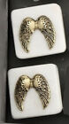 Angel Wings Gold Marble Square Cabinet Drawer Handle Door Knob Decor Knobs x2