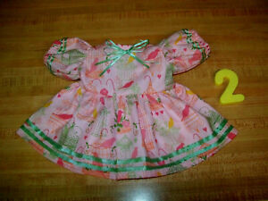 Bird Birds with Cages Ribbon Dress-4 Choices for 16" Cpk Cabbage Patch Kids