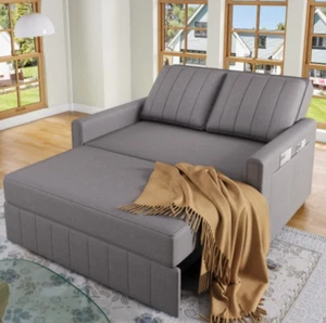 Schlafsofa 2 Sitzer Sofa Schlafcouch mit Schlaffunktion Modern Design Bettsofa+ - Bild 1 von 13