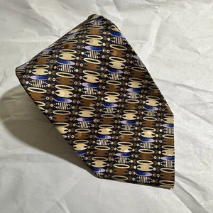 BRIONI Men's 100% Silk Tie Geometric Design 58"x4" - Picture 1 of 6