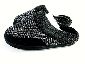 Men's House Slippers Indoor/Outdoor WOOLEN Black Small US Size 7-8 Eur 40-41 NEW - Picture 1 of 7
