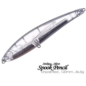 5PCS 12cm 46.5g Sinking Silent Pencil Unpainted Bait Blank Fishing Lure model - Picture 1 of 11