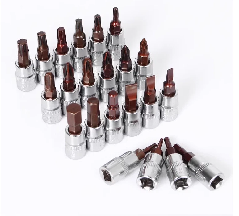 Torx Steckschlüssel Set, 30-teilig Mit Innentorx Und Außentorx - 1/4", 3/8", 1/2" Antrieb, Chrom-Vanadium Stahl