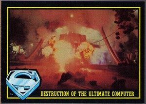 1983 Topps Superman III #91 Destriction Of The Ultimate Computer
