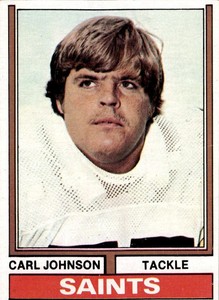 1974 Topps #308 Carl Johnson New Orleans Saints Football Card