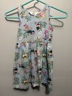Girls H&M Sleeveless Spring Summer Light Blue Dress Size 6 Cat Bunny Bird Bee