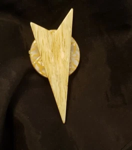 80s Geometric Triangle Pin New Wave Memphis Star Trek Vibe - Picture 1 of 3