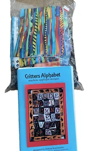 Critters Alphabet Machine Applique with Fabric Pack - Picture 1 of 9