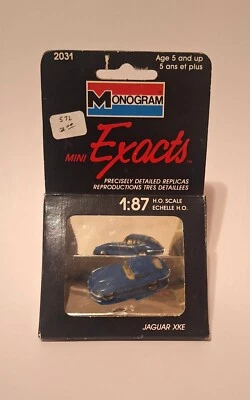 1989 Monogram HO-Scale 1:87 Mini Exact Replica 1960's JAGUAR XKE Sports Car NIB - Image 1 of 4