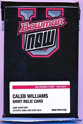 2023 Bowman U Now Caleb Williams Game Worn Shirt Relic Rc #10 - Sealed Pack