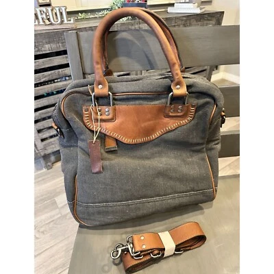 全新 : " Old Trend" 复古皮革边饰手提包/钱包 — 第 1/4 张图片