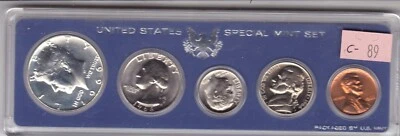 1966 U.S. Special Mint Set (SMS) 5 Coin Set w/Silver Kennedy in OGP No Box - Image 1 of 2