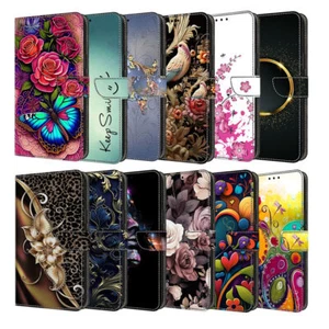 Printed Flower Wallet Phone Case Motorola G73 G42 G71 G10 G22 G Stylus G Power - Picture 1 of 28