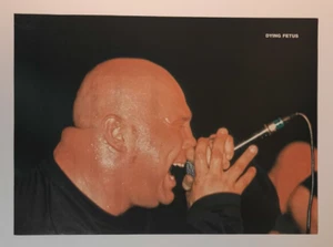 DYING FETUS ~ U.S. Death Metal intenso tiro en vivo SLAM ~ Página de revista PINUP - Imagen 1 de 1