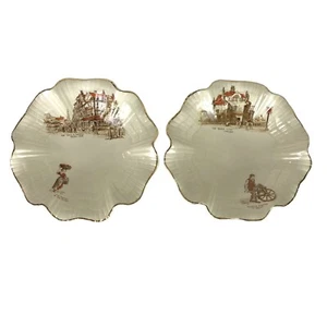 Vintage J&G Meakin England Ruffled Sunshine Berry Bowl Set 2 Drury Lane Chelsea - Picture 1 of 9