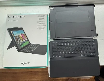 Logitech  Slim Folio Pro Keyboard Case for iPad Pro 12.9inch - Gray - Image 1 of 2