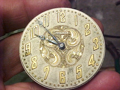 Waltham 16S 15J Fancy Dial Open Face Pendant Set Nickel Movement - Image 1 of 4