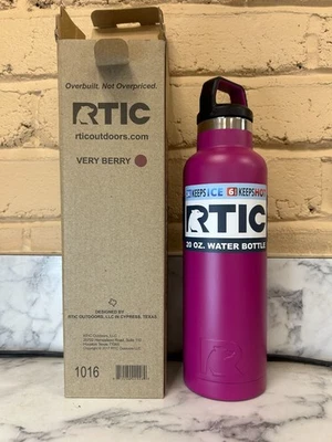 Botella de agua RTIC 20 oz, | VERRY BERRY PURPLE | TOTALMENTE NUEVA Foto 1 de 2