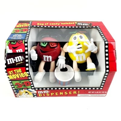 Rare M&M's At The Movies In 3D Candy Dispenser Limited Ed Black Seats w/ Candies - Image 1 of 4