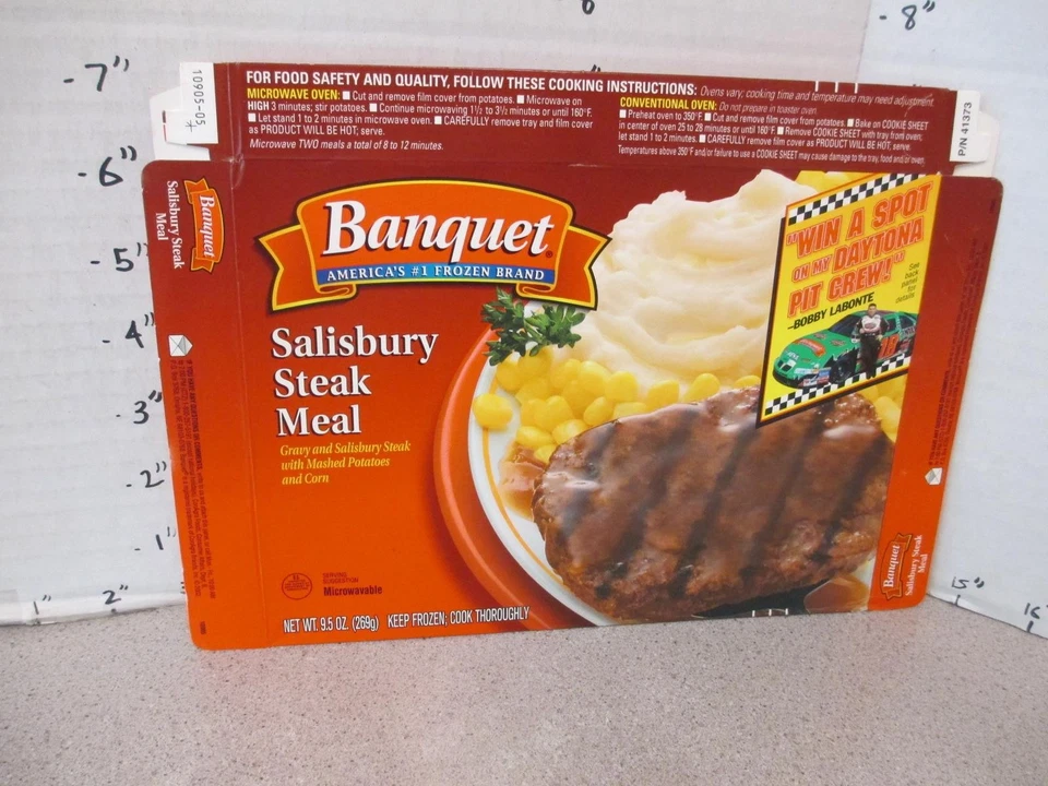 BANQUET TV DINNER box 2002 salisbury NASCAR Bobby Labonte premium die cast car - Image 1 of 2