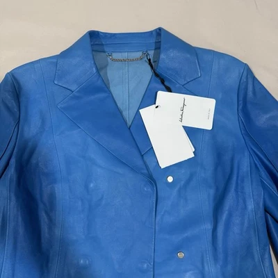 Chaqueta de cuero napa Salvatore Ferragamo para mujer - 44 Foto 1 de 4