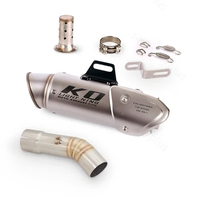 Sistema de silenciador de tubo de escape de enlace medio de 51 mm antideslizante para motocicleta Yamaha FZ8 FZ8N Foto 1 de 4