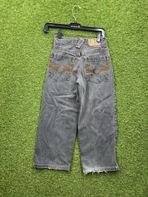 Jeans FUBU Niños 4 Azul Bordado Y2K Vintage Denim Suelto 22x15 Sueltos JNCO Foto 1 de 4