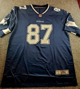Dallas Cowboys Mens 2XL XL Jake Ferguson Blue Silver Stitched Jersey New - Picture 1 of 5