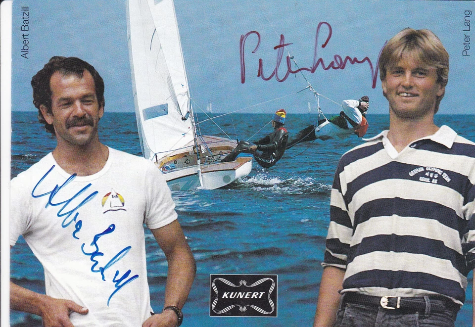 Albert BATZILL/Peter LANG - Deutschland, Gold WM 1989 Segeln, Original-Autogramm - Bild 1 von 1