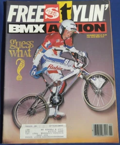 FREESTYLIN'/BMX ACTION MAGAZINE-NOV 1989- VOL1 NO 1-THE RIDER'S MANUAL-TIM HALL - Picture 1 of 6