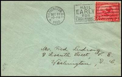 Scott 549 - 2 Cents Pilgrim Tercentenary Addressed FDC SCV - $700.00 - Image 1 of 2