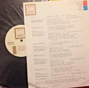 RADIO SHOW 2/21/89 DUNHILL VAULTS: SETS w/STEPPENWOLF & GRASS ROOTS; FOUR TOPS - Picture 1 of 1