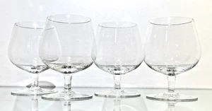 4er Set Vintage Cognac Brandy Schnapsel Klar Klein 5 Unzen Kapazität 3,5" Hoch - Bild 1 von 7