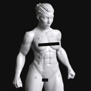 Gene-forged Female Marine without Armour 02a - 28mm Resin Mini by Manufaktura - Picture 1 of 3