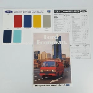 FORD ECONOVAN Tradies Delivery Van Brochure Colour Chart & Spec Sheet 1991-1993 - Picture 1 of 7