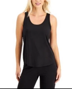 NWT ALFANI Super-Soft Modal Basic Tank Scoop Neck Classic Black Size Medium - Picture 1 of 9