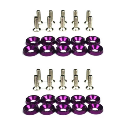 20/40X JDM Billet Aluminio Guardabarros Parachoques Arandela Perno Motor Bahía Kits de Vestir Foto 1 de 4