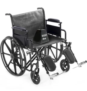 Heavy Duty Bariatric Wheelchair for Adults - Black - Removable Desk Arms and - Picture 1 of 10