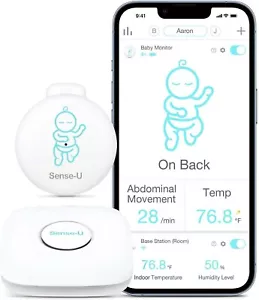 Sense-U Baby Monitor 3: Breathing Movement, Body Temperature, Rollover, NEW - Picture 1 of 9