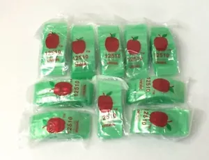 Apple Mini Borse Rivendibili Cerniera 1-1/4"" x 1"" Borse Verdi 12510 1000ct. NUOVO - Foto 1 di 1
