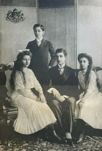 1916 Vintage WWI Illustration Royal Children of Bulgaria Cyril Eudoxia Nadeida - Picture 1 of 2