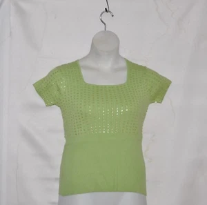 M by Marc Bouwer Beaded Bodice Sweater Size L-Green - Picture 1 of 2