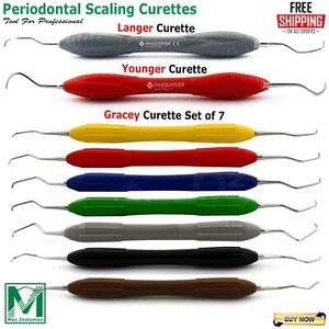Universal Gracey Curettes Silicone Handle Root Canal Subgingival Scaling Scalers - Picture 1 of 4