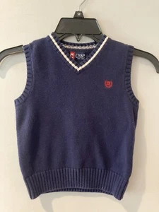 Boys Blue Sweater Vest Size 6 By Chaps - Picture 1 of 3