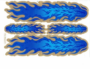 Flame Fire Sticker Sheet Motocross Car, Motorcycle, Skateboard & RC - A4 (043) - Picture 1 of 1