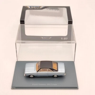 1/87 NEO SCALE MODELS Ford Taunus P6 Coupe Blue Resin Car Limited Collection - Image 1 of 4