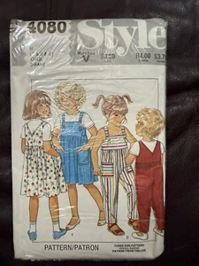 šš§µ Style Sew Pattern 4080 Child Toddler Pinafore & Overalls Sz 2-4 UCš§µ - Picture 1 of 2